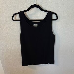 Chico's Black Sleeveless Fitted Tank Top size 1